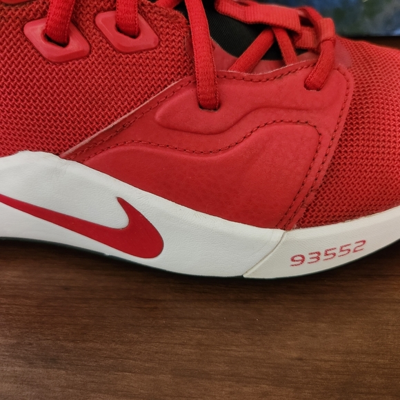 Nike Men's PG 3 Basketball Shoes, University Red/White/Black, Size: 9 - Picture 10 of 16